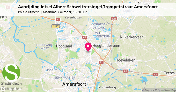 Aanrijding letsel Albert Schweitzersingel Trompetstraat Amersfoort