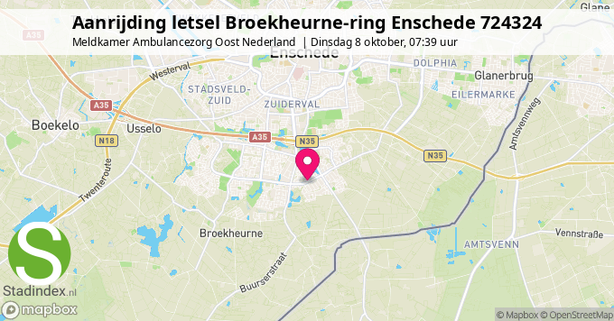 Aanrijding letsel Broekheurne-ring Enschede 724324