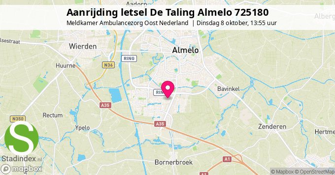 Aanrijding letsel De Taling Almelo 725180