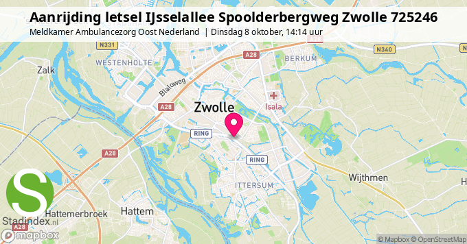 Aanrijding letsel IJsselallee Spoolderbergweg Zwolle 725246