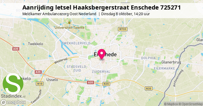 Aanrijding letsel Haaksbergerstraat Enschede 725271