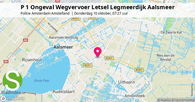 P 1 Ongeval Wegvervoer Letsel Legmeerdijk Aalsmeer