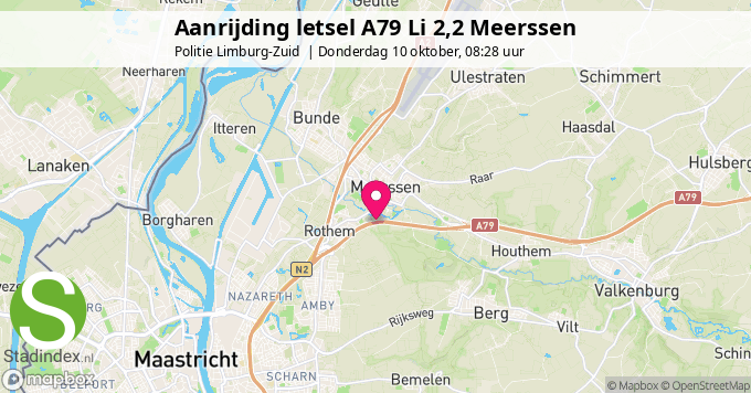 Aanrijding letsel A79 Li 2,2 Meerssen