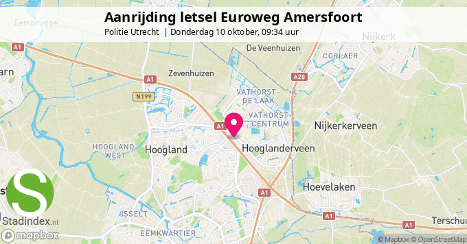 Aanrijding letsel Euroweg Amersfoort