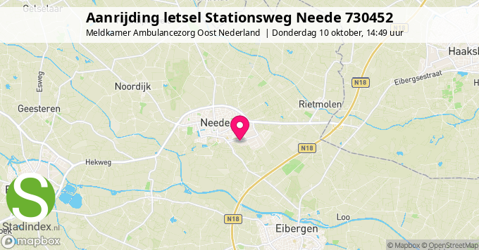 Aanrijding letsel Stationsweg Neede 730452