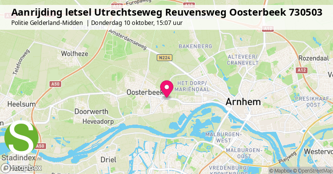 Aanrijding letsel Utrechtseweg Reuvensweg Oosterbeek 730503