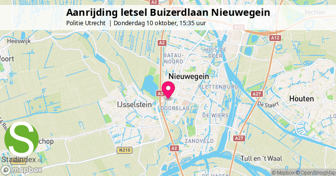 Aanrijding letsel Buizerdlaan Nieuwegein