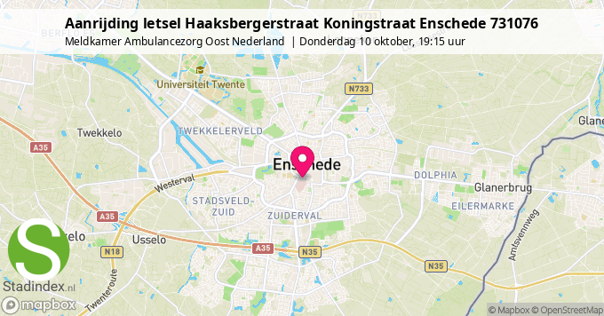 Aanrijding letsel Haaksbergerstraat Koningstraat Enschede 731076