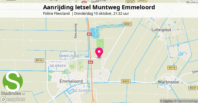 Aanrijding letsel Muntweg Emmeloord