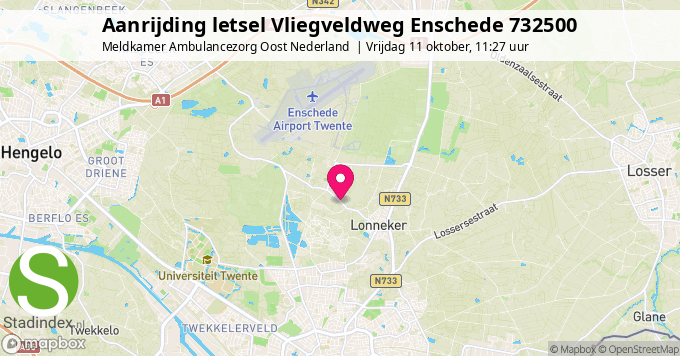 Aanrijding letsel Vliegveldweg Enschede 732500