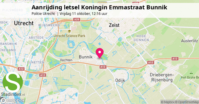 Aanrijding letsel Koningin Emmastraat Bunnik