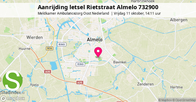 Aanrijding letsel Rietstraat Almelo 732900