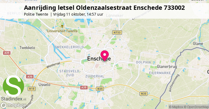 Aanrijding letsel Oldenzaalsestraat Enschede 733002