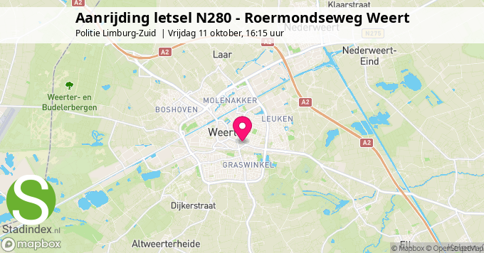 Aanrijding letsel N280 - Roermondseweg Weert