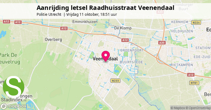 Aanrijding letsel Raadhuisstraat Veenendaal