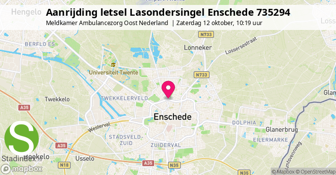 Aanrijding letsel Lasondersingel Enschede 735294