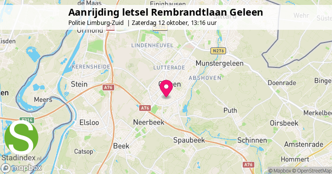 Aanrijding letsel Rembrandtlaan Geleen