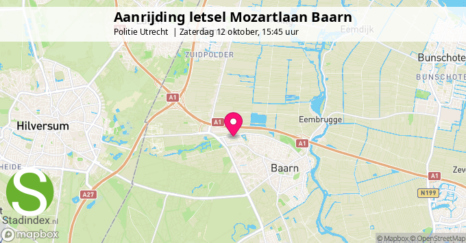 Aanrijding letsel Mozartlaan Baarn