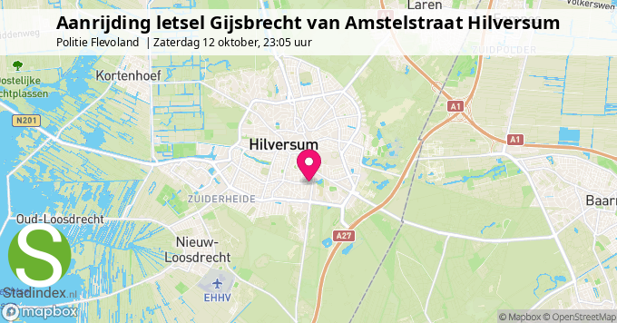 Aanrijding letsel Gijsbrecht van Amstelstraat Hilversum