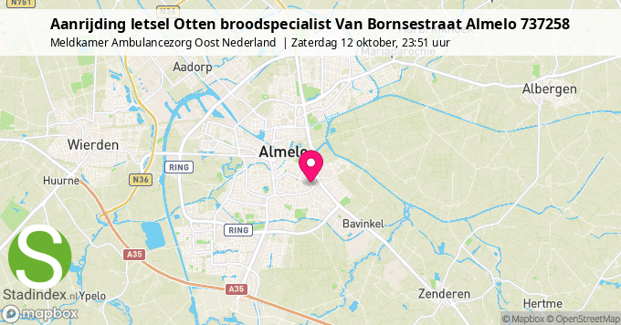 Aanrijding letsel Otten broodspecialist Van Bornsestraat Almelo 737258