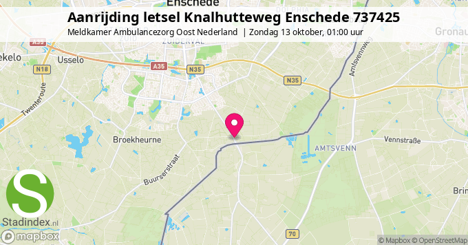 Aanrijding letsel Knalhutteweg Enschede 737425