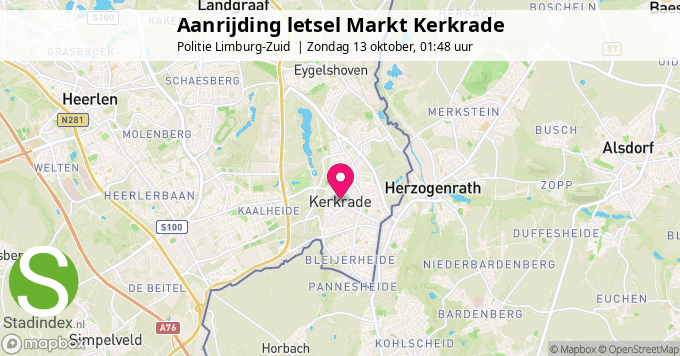 Aanrijding letsel Markt Kerkrade