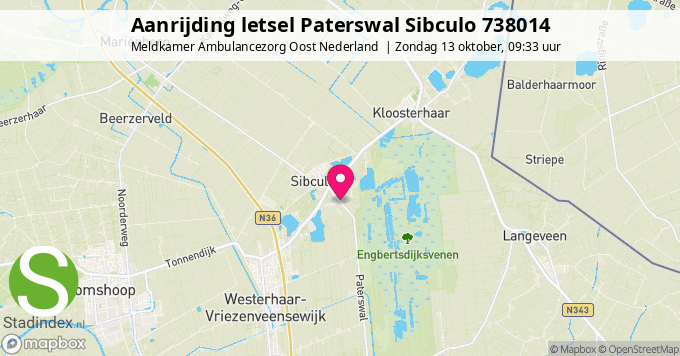 Aanrijding letsel Paterswal Sibculo 738014