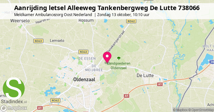 Aanrijding letsel Alleeweg Tankenbergweg De Lutte 738066