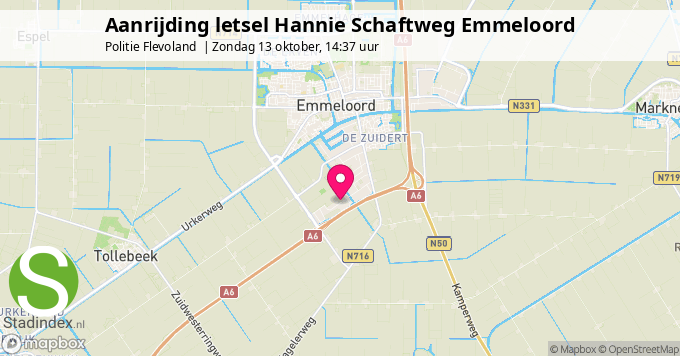 Aanrijding letsel Hannie Schaftweg Emmeloord