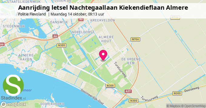 Aanrijding letsel Nachtegaallaan Kiekendieflaan Almere