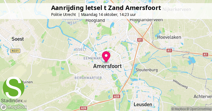 Aanrijding letsel t Zand Amersfoort