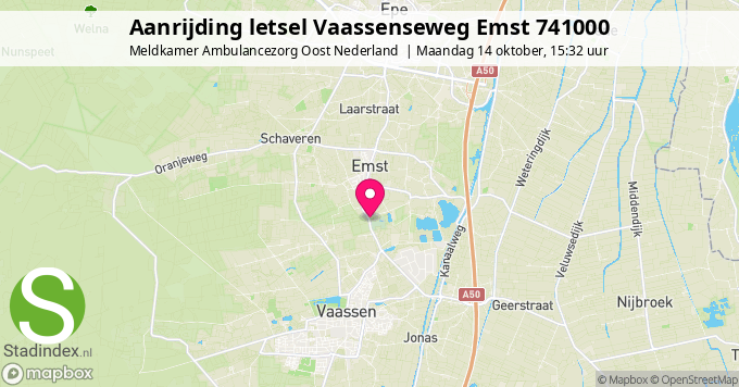 Aanrijding letsel Vaassenseweg Emst 741000