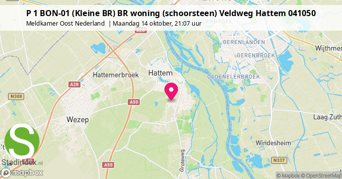 P 1 BON-01 (Kleine BR) BR woning (schoorsteen) Veldweg Hattem 041050