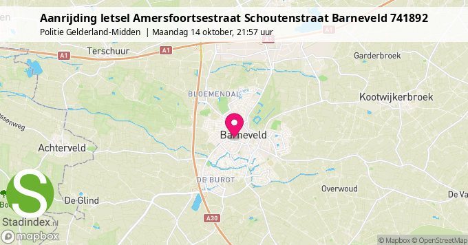 Aanrijding letsel Amersfoortsestraat Schoutenstraat Barneveld 741892