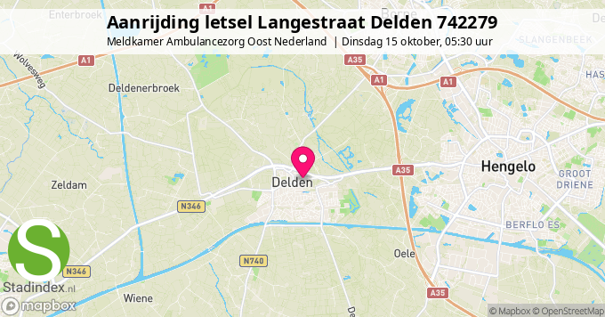 Aanrijding letsel Langestraat Delden 742279