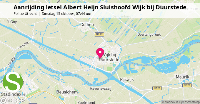 Aanrijding letsel Albert Heijn Sluishoofd Wijk bij Duurstede