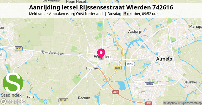 Aanrijding letsel Rijssensestraat Wierden 742616