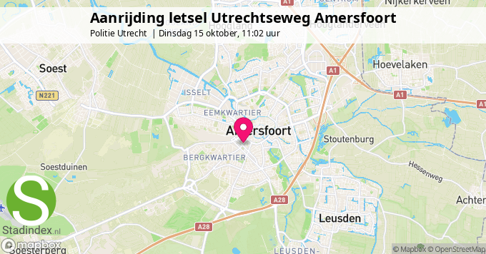 Aanrijding letsel Utrechtseweg Amersfoort