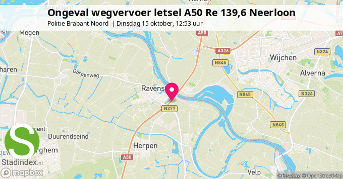 Ongeval wegvervoer letsel A50 Re 139,6 Neerloon