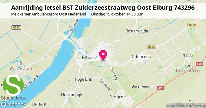 Aanrijding letsel BST Zuiderzeestraatweg Oost Elburg 743296