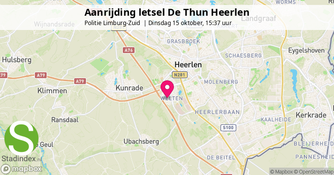 Aanrijding letsel De Thun Heerlen