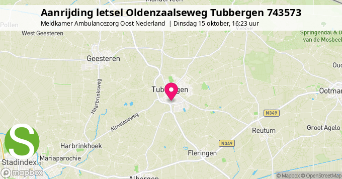 Aanrijding letsel Oldenzaalseweg Tubbergen 743573