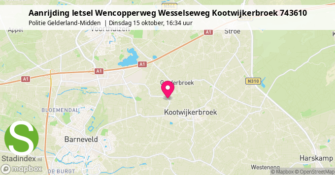 Aanrijding letsel Wencopperweg Wesselseweg Kootwijkerbroek 743610