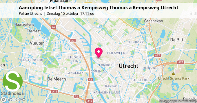 Aanrijding letsel Thomas a Kempisweg Thomas a Kempisweg Utrecht