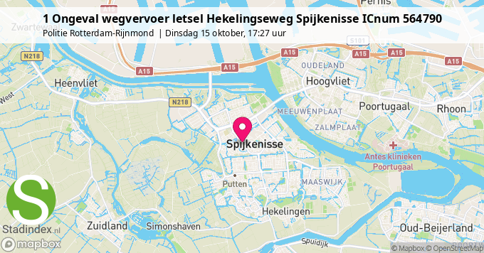 1 Ongeval wegvervoer letsel Hekelingseweg Spijkenisse ICnum 564790