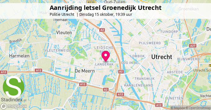 Aanrijding letsel Groenedijk Utrecht