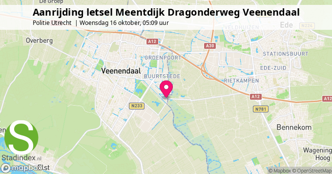 Aanrijding letsel Meentdijk Dragonderweg Veenendaal