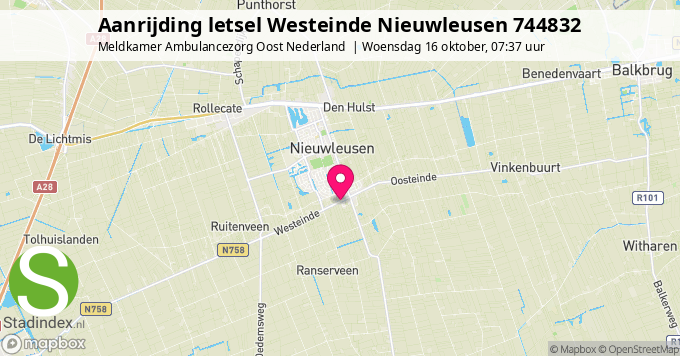 Aanrijding letsel Westeinde Nieuwleusen 744832