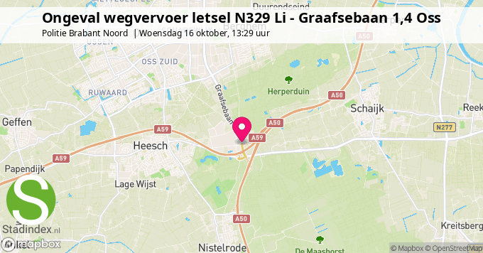 Ongeval wegvervoer letsel N329 Li - Graafsebaan 1,4 Oss