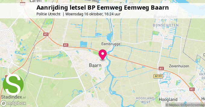 Aanrijding letsel BP Eemweg Eemweg Baarn